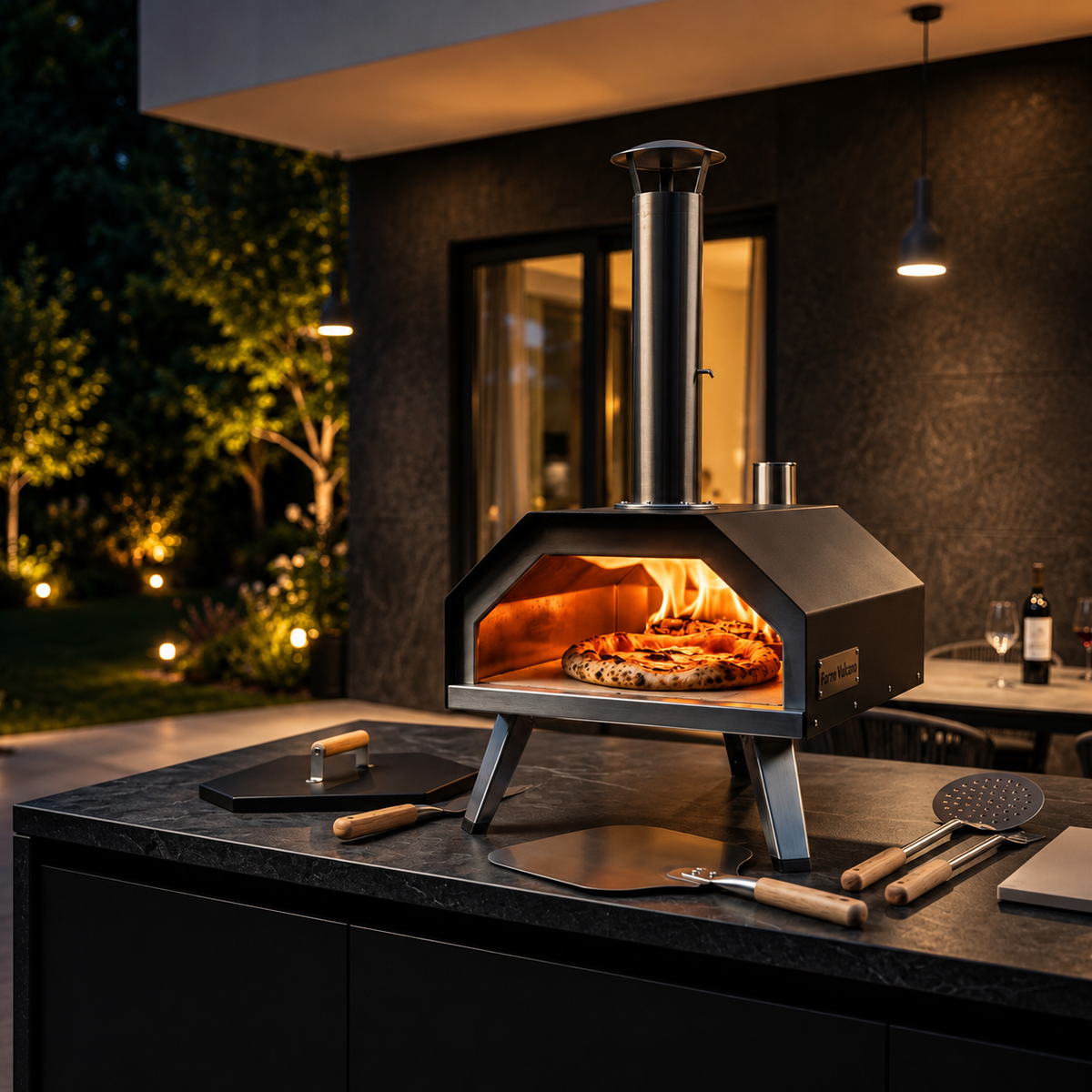 Four à Pizza d'Extérieur Multi-Combustibles - Vulcano Impero