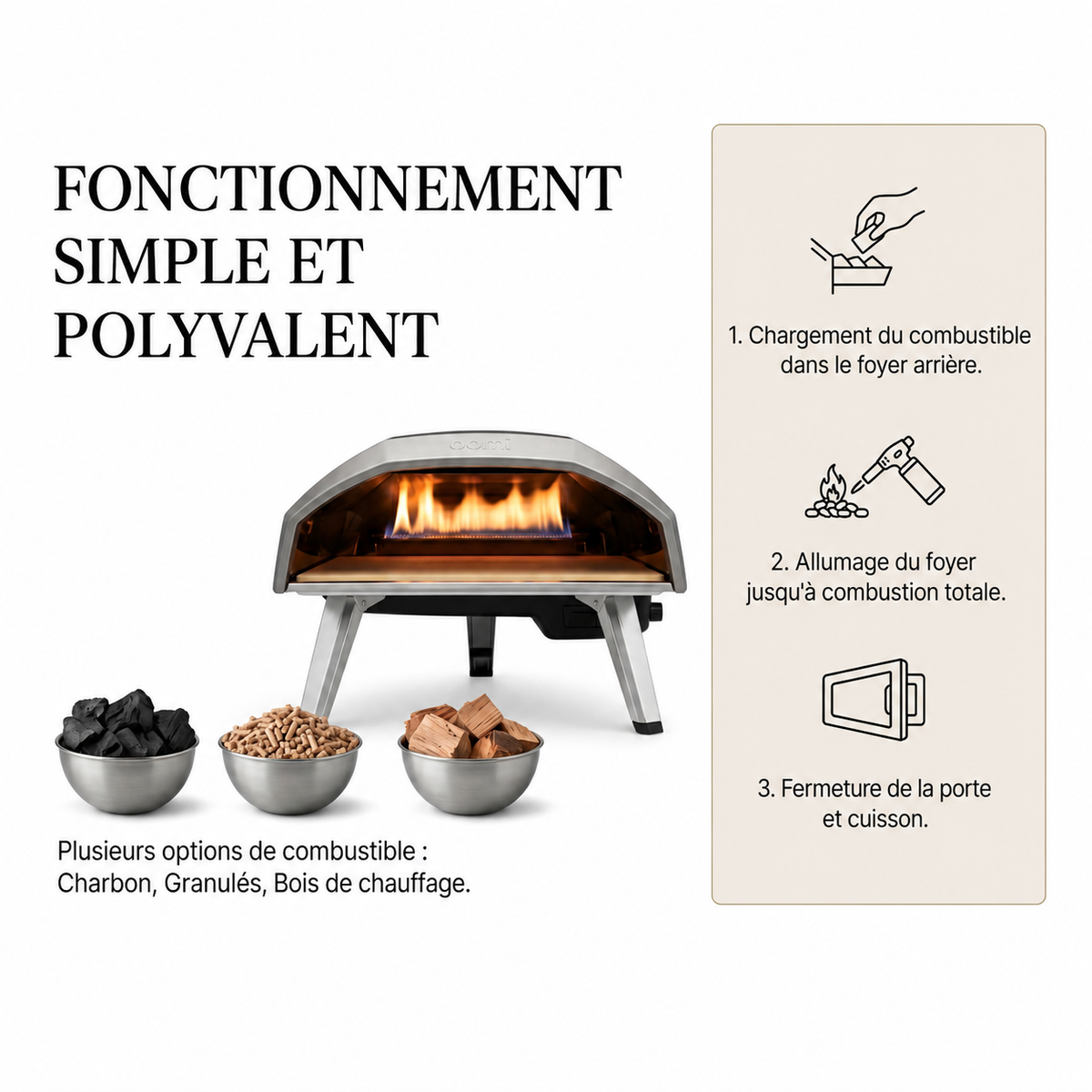 Four à Pizza d'Extérieur Multi-Combustibles - Vulcano Impero