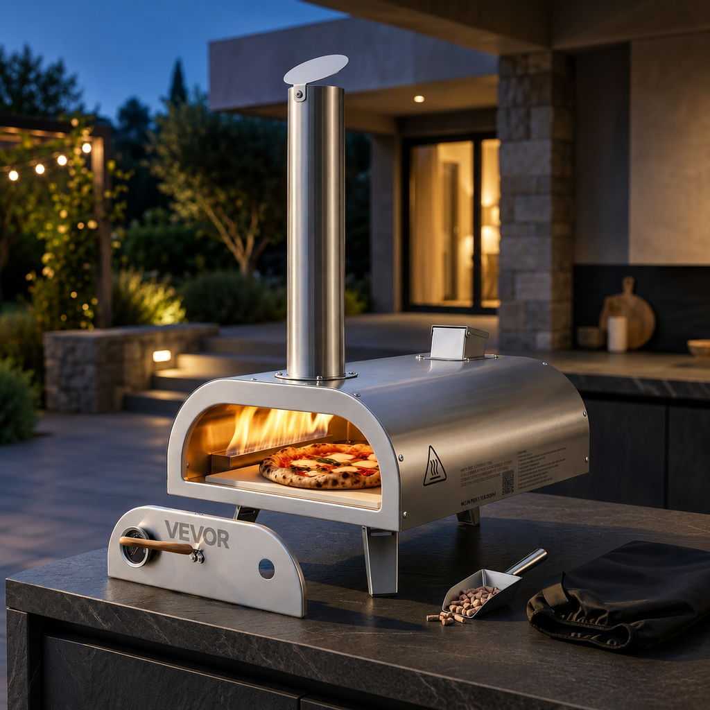 Four à Pizza d'Extérieur Portatif en Inox - Vulcano Classico (12")